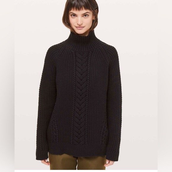 lululemon athletica Sweaters - 🌸NWT🌸 Lululemon Bring The Cozy Turtleneck Sweater in Black
